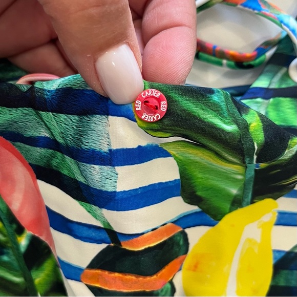 Red Carter Shore Club Juliette Maillot One Piece Swim Size L - Picture 8 of 8